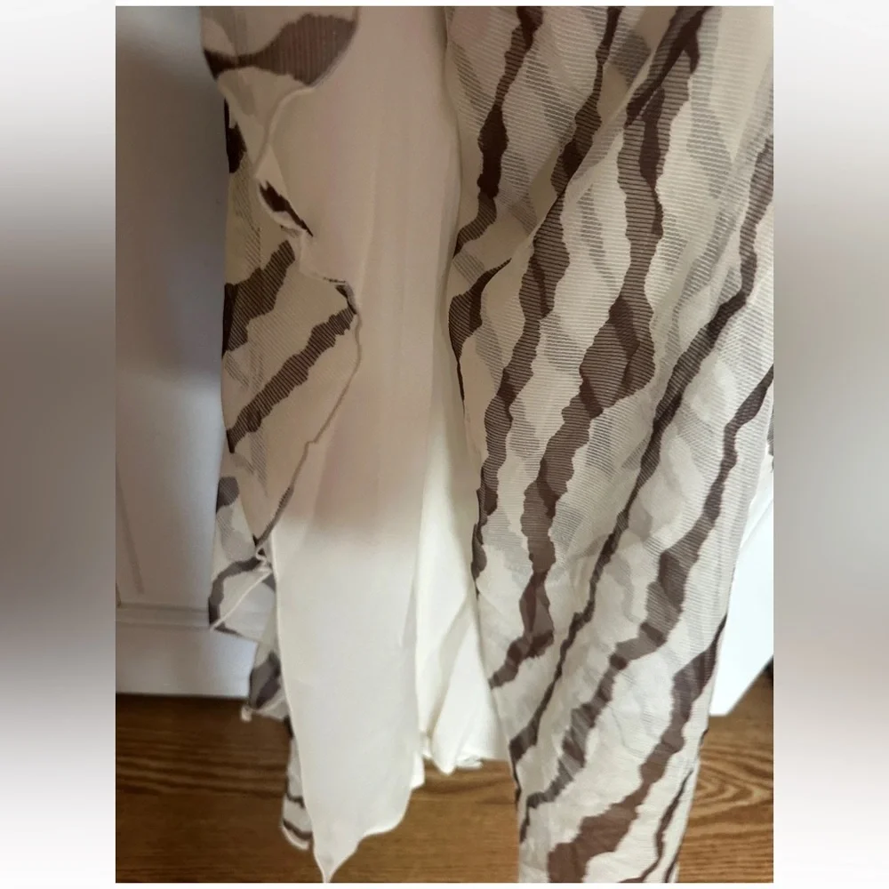 Future Collective Zebra Print One Shoulder Ruffle Maxi Dress L - Picture 6 of 10